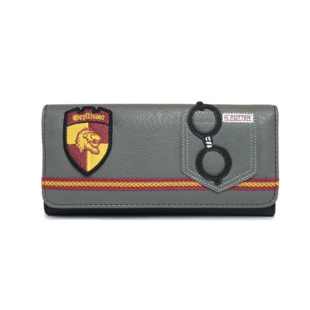 EUC Loungefly Harry Potter Gryffindor Leather Tri-Fold Wallet